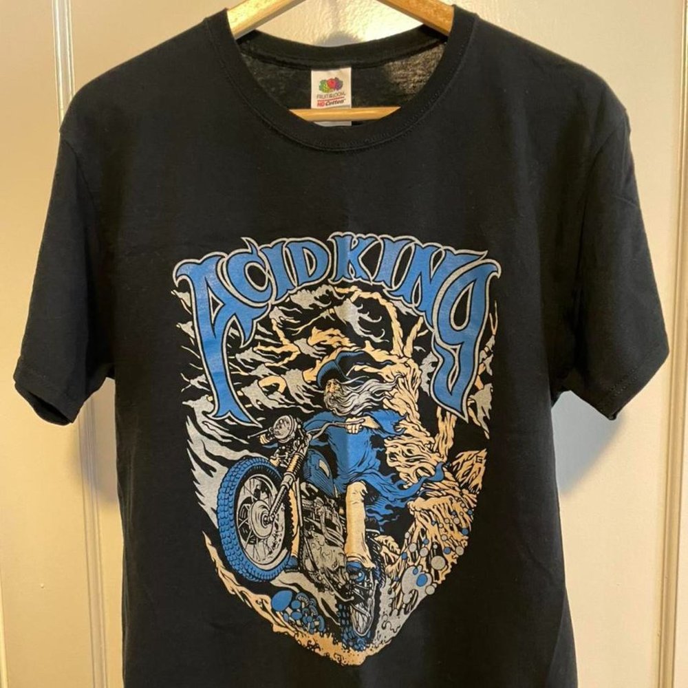 Acid King T-Shirt (Authentic Merch) | Medium | Black / Blue / Gray